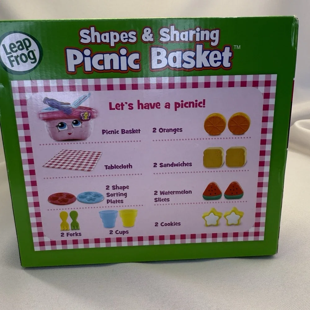 LeapFrog Shapes and Sharing Picnic‎ Basket Learning and Educational Toy NEW